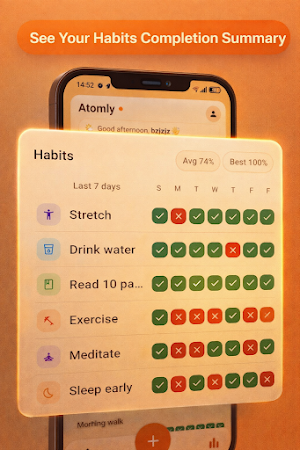 Atomly: Daily Habit Tracker Screenshot 3