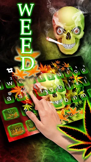 Smoke Skull Keyboard Theme Screenshot 2
