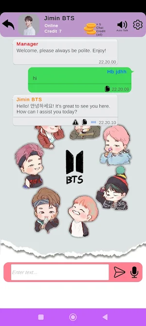 BTS Fake Call And Chat Screenshot 3