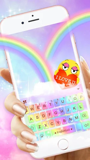 Galaxy Rainbow Keyboard Theme Screenshot 1