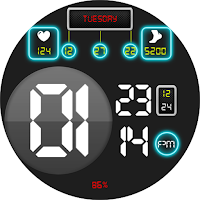 Digital Watch Face Key 010