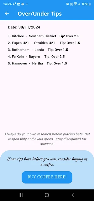 Winstar Predictions Screenshot 3