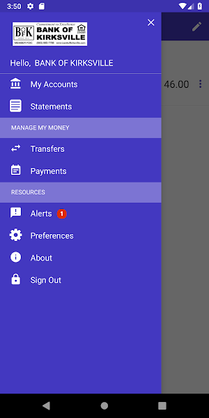 Bank of Kirksville BankEase Screenshot 1
