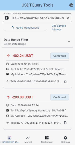 USDTQuery4sixApp Screenshot 0