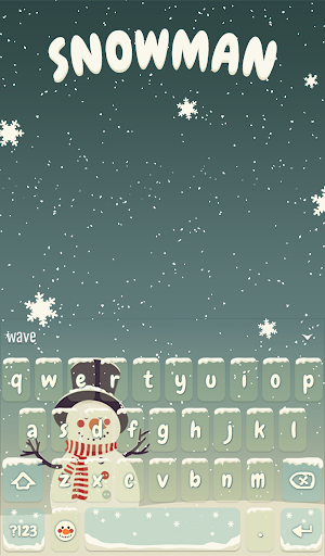 Snowman Animated Keyboard + Live Wallpaper Screenshot 1