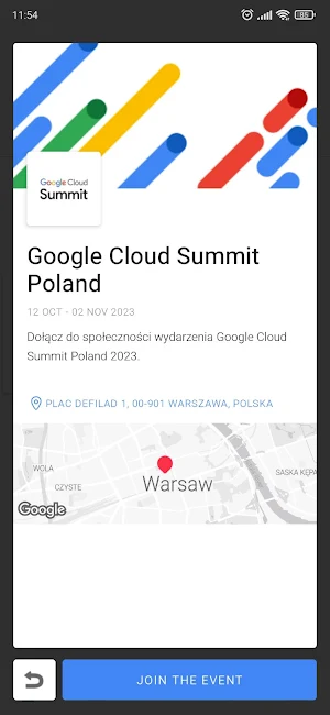 Google Cloud Summit Poland Screenshot 2