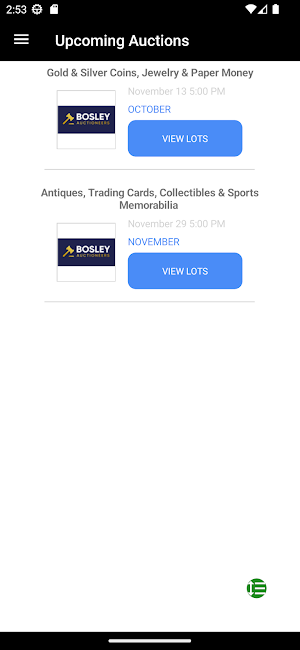 Bosley Auctions Screenshot 1