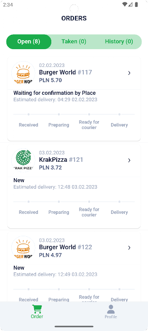 One Food Courier Screenshot 0
