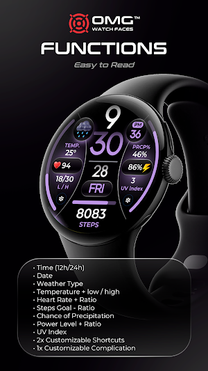 OMG 346 Weather Fitness Watch Screenshot 3