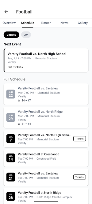 Forestview High Athletics Screenshot 1