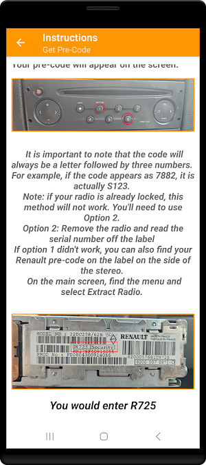 Renault Radio Code Unlock Screenshot 3
