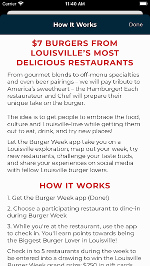 Louisville Burger Week Screenshot 1