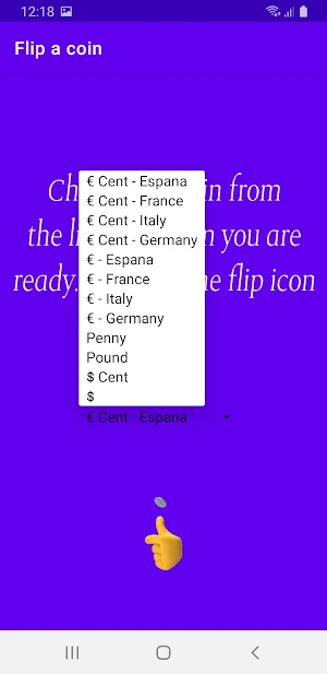 Flip a coin Screenshot 1