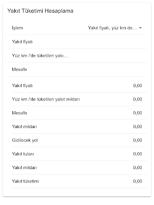 Yakıt Tüketimi Hesaplama Screenshot 0