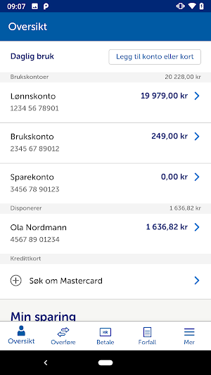 SpareBank 1 Mobile Banking Screenshot 2