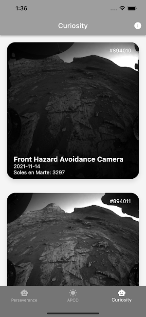 Mars Photos Screenshot 2