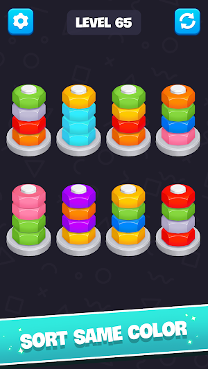 Nut Sort: Color Game Screenshot 2