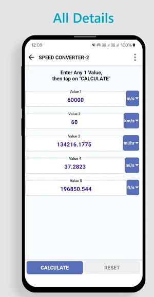 Speed Converter: kmph mph Screenshot 2