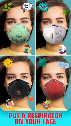 Face mask - medical & surgical mask photo editor Screenshot 2