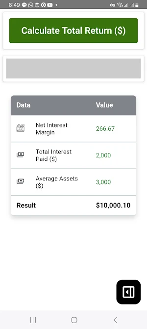 Net Interest Margin Calculator Screenshot 3