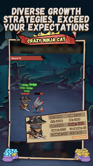Ninja Cat - Idle Arena Screenshot 3