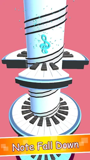 Piano Jump-Tower Fall Down Pinball Rotate Game Screenshot 0