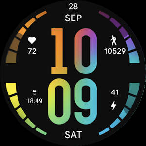 Colorful Figures-For wear os 5 Screenshot 1