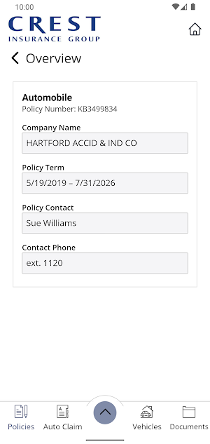 Crest Insurance Online Screenshot 3