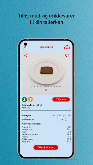 Kulhydrattælleren Screenshot 3