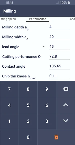 Machining calculator Screenshot 2