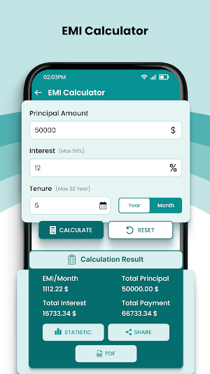 EMI Calculator Screenshot 1