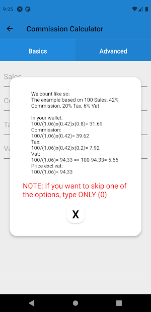 Commission Calculator Screenshot 2