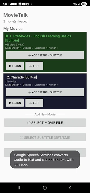 MovieTalk Screenshot 2