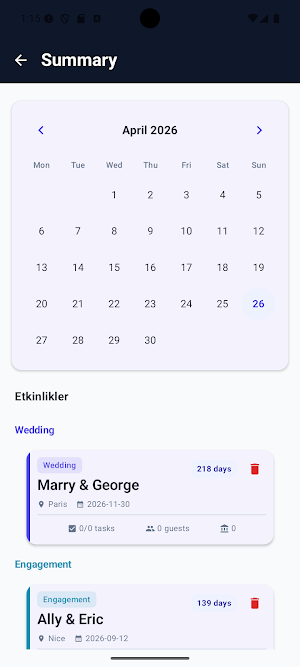 ProEvent: Düğün Planlayıcı Screenshot 0
