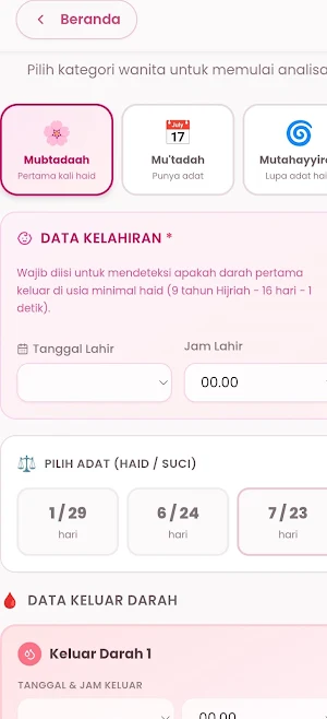 Ustadzah AI : Haid app Screenshot 2