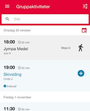 Friskis nyckel-app Screenshot 0