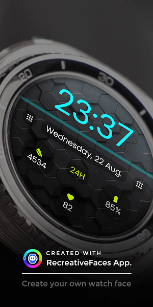 Hexagon Watch Face - Minimal Screenshot 3