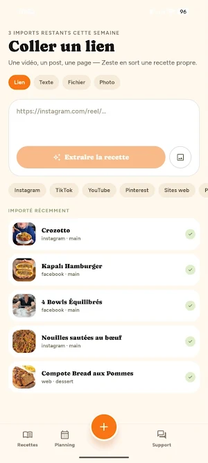 Zeste - Carnet de recettes Screenshot 0