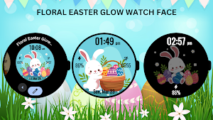 Floral Easter Glow Watch Face Screenshot 2