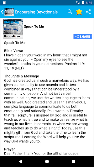 Encouraging Devotional - Morning & Evening Screenshot 2
