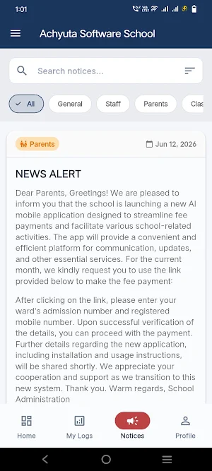 Jamiah School Staff Screenshot 2