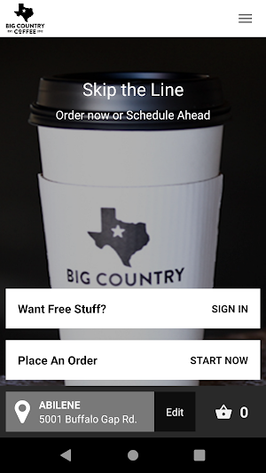 Big Country Coffee Screenshot 1