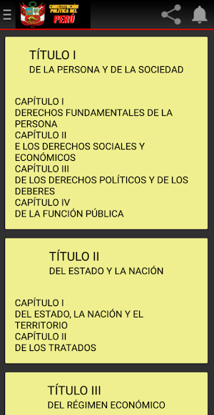 Constitución Política del Perú Screenshot 1