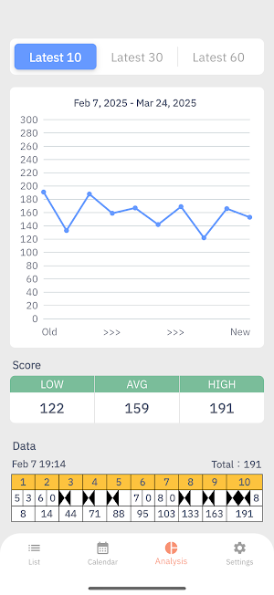 Bowlard Log Screenshot 3