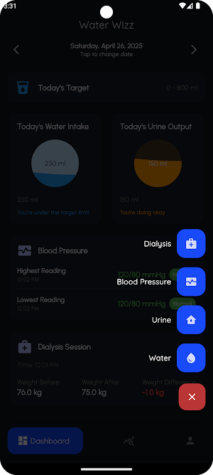 Water Wizz-Fluid, BP, Dialysis Screenshot 3