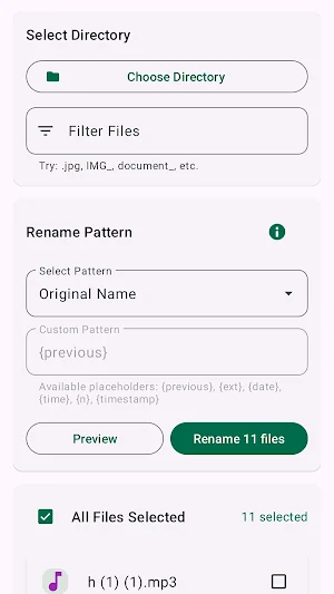 Batch Rename & Organizer Screenshot 0