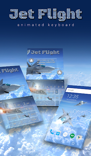 Jet Flight Animated Keyboard + Live Wallpaper Screenshot 0