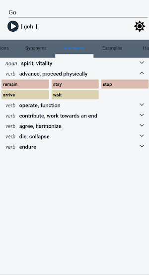 Simple Synonyms Antonyms Screenshot 0