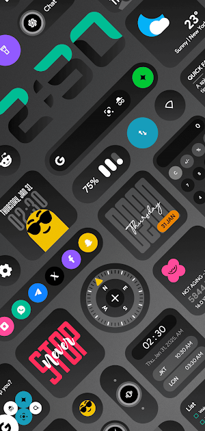 DarkGlass Widgets Screenshot 1