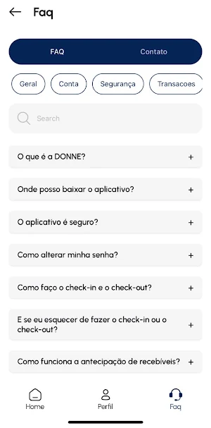 Donne - checkin,checkout Screenshot 1